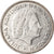 Moneda, Países Bajos, Juliana, 2-1/2 Gulden, 1972, MBC+, Níquel, KM:191