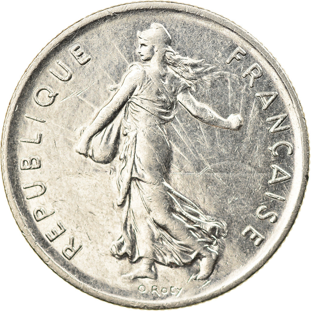 Moeda, França, Semeuse, 5 Francs, 1994, Paris, MS(60-62), Cobre-Níquel