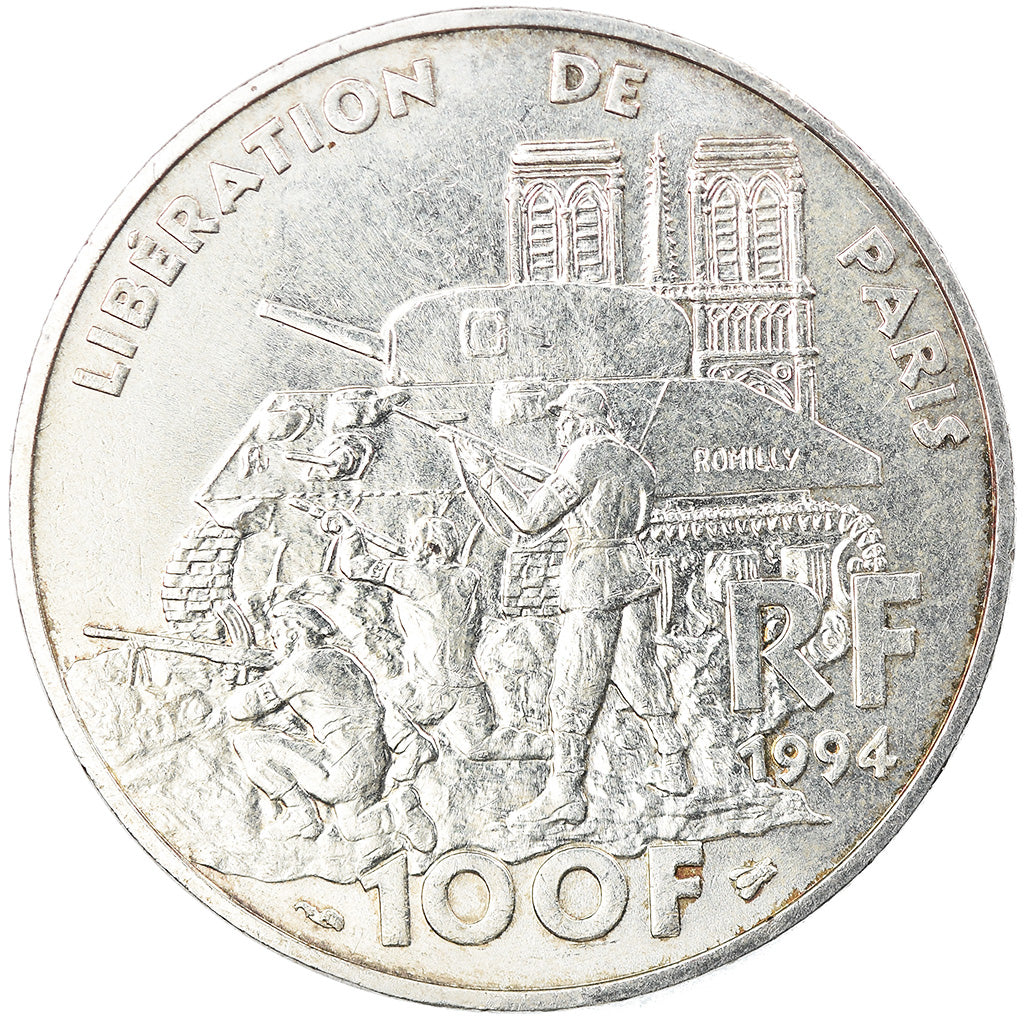 Moneta, Francia, Libération de Paris, 100 Francs, 1994, SPL-, Argento