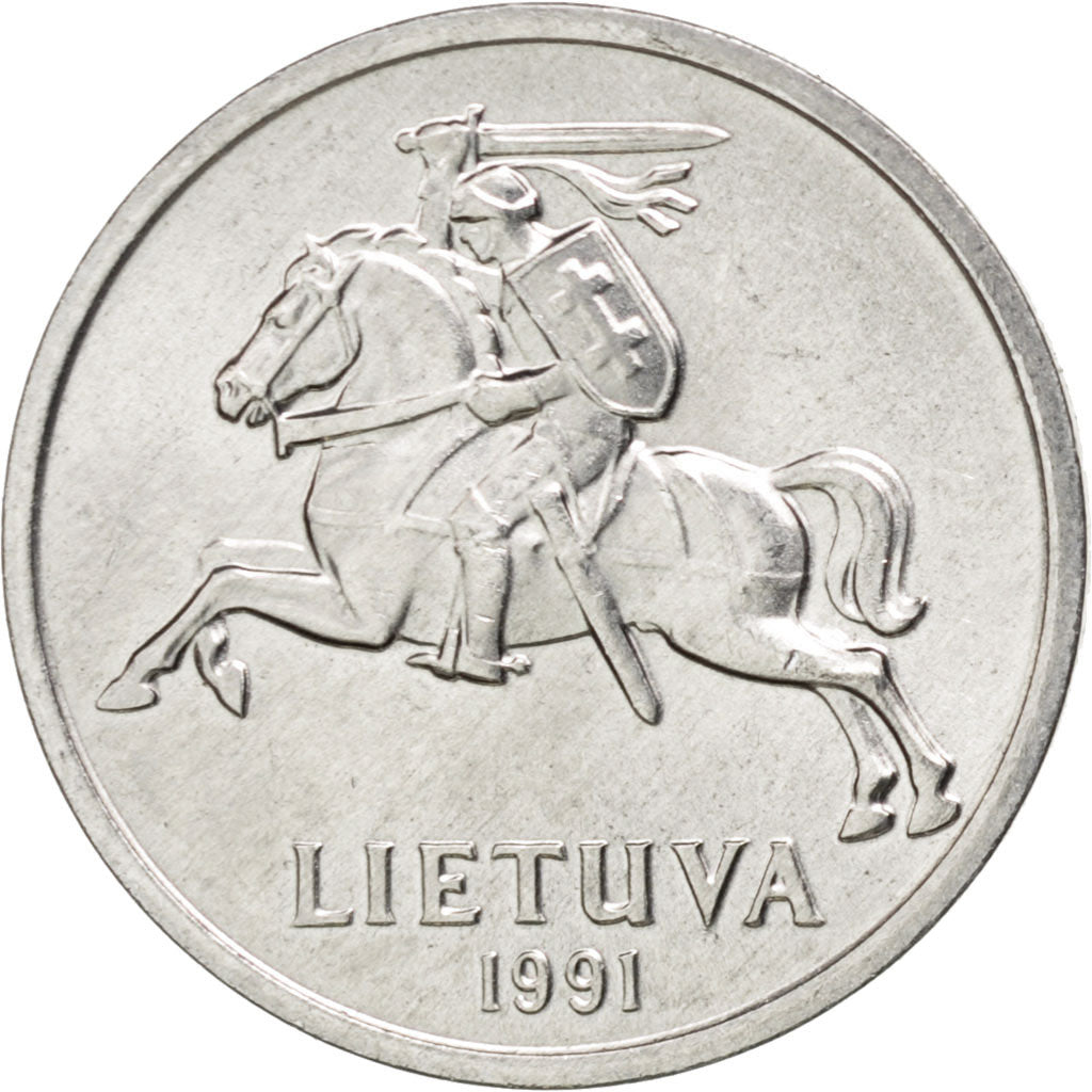 Coin, Lithuania, Centas, 1991, MS(63), Aluminum, KM:85
