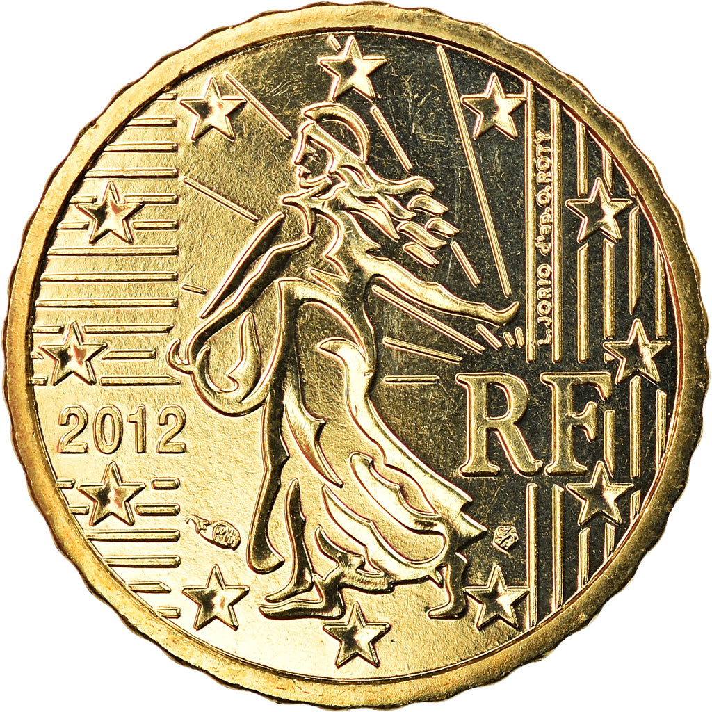 Francia, 10 Euro Cent, 2012, Paris, BU, FDC, Latón, Gadoury:4b., KM:1410
