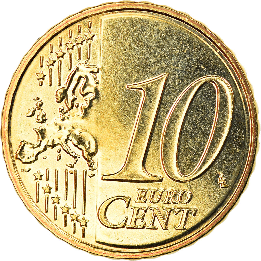 Francia, 10 Euro Cent, 2007, Paris, BU, FDC, Latón, Gadoury:4b., KM:1410