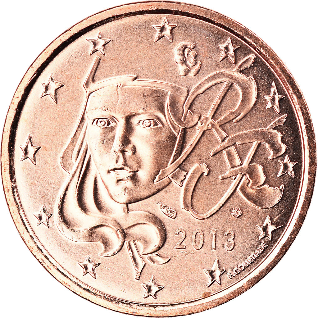 Frankrijk, 5 Euro Cent, 2013, Paris, BU, FDC, Copper Plated Steel, Gadoury:3