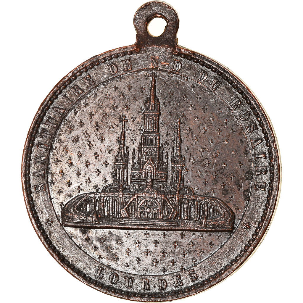 France, Medal, Sanctuaire de Notre Dame du Rosaire, Lourdes, Religions &