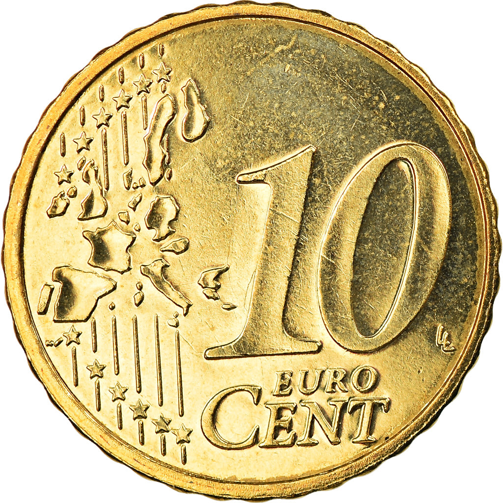 België, 10 Euro Cent, 2004, Brussels, BU, FDC, Tin, KM:227