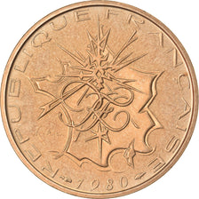 Coin, France, Mathieu, 10 Francs, 1980, MS(65-70), Nickel-brass, KM:940