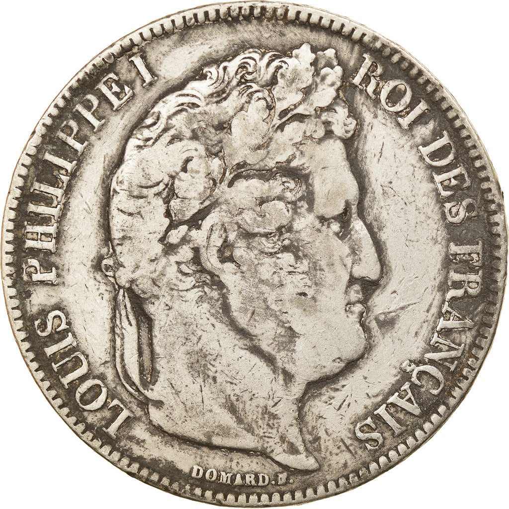 Monnaie, France, Louis-Philippe, 5 Francs, 1843, Rouen, TB, Argent, Gadoury:678