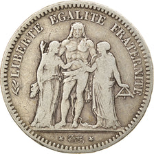 Coin, France, Hercule, 5 Francs, 1848, Paris, VF(30-35), Silver, KM:756.1