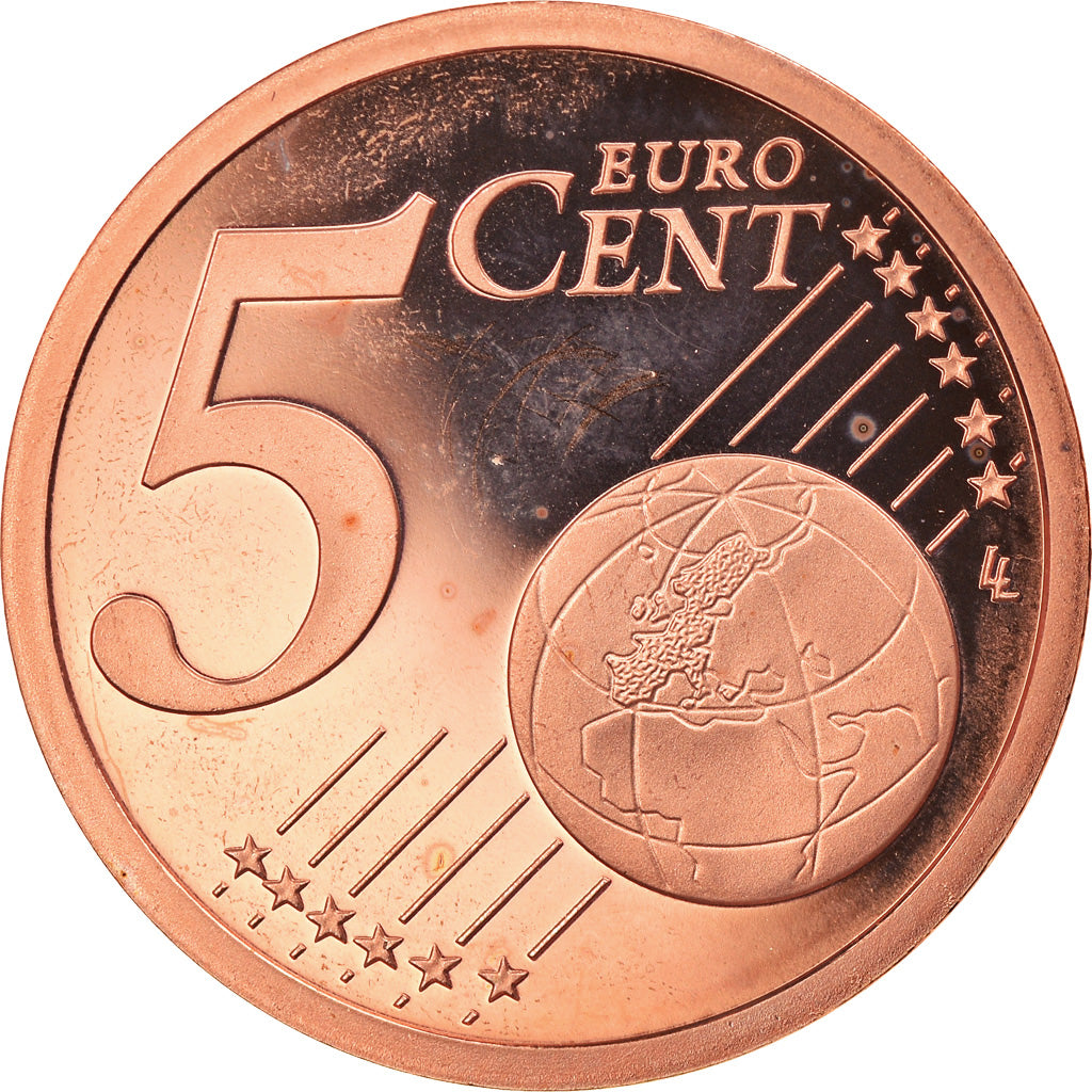 France, 5 Euro Cent, 2004, Paris, Proof, MS(65-70), Copper Plated Steel