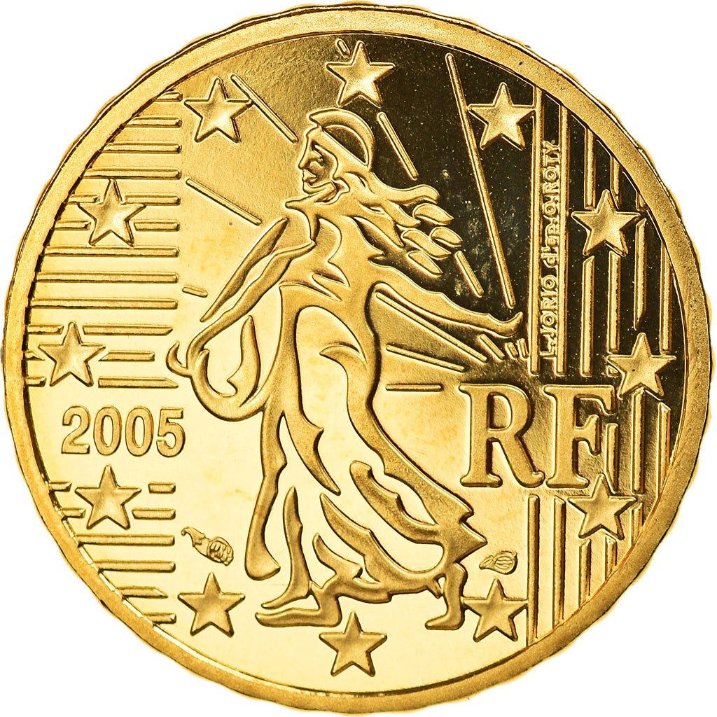 Frankrijk, 10 Euro Cent, 2005, Paris, Proof, FDC, Tin, Gadoury:4a, KM:1285