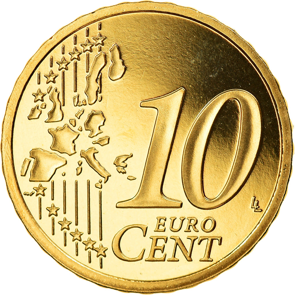 Frankrijk, 10 Euro Cent, 2005, Paris, Proof, FDC, Tin, Gadoury:4a, KM:1285