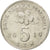 Moneta, Malezja, 5 Sen, 2010, MS(63), Miedź-Nikiel, KM:50
