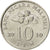 Moneta, Malezja, 10 Sen, 2010, MS(63), Miedź-Nikiel, KM:51