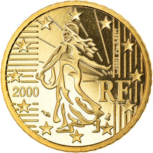 France, 50 Euro Cent, 2000, Paris, Proof, MS(65-70), Brass, Gadoury:6., KM:1287