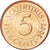 Coin, Mauritius, 5 Cents, 2007, MS(63), Copper Plated Steel, KM:52