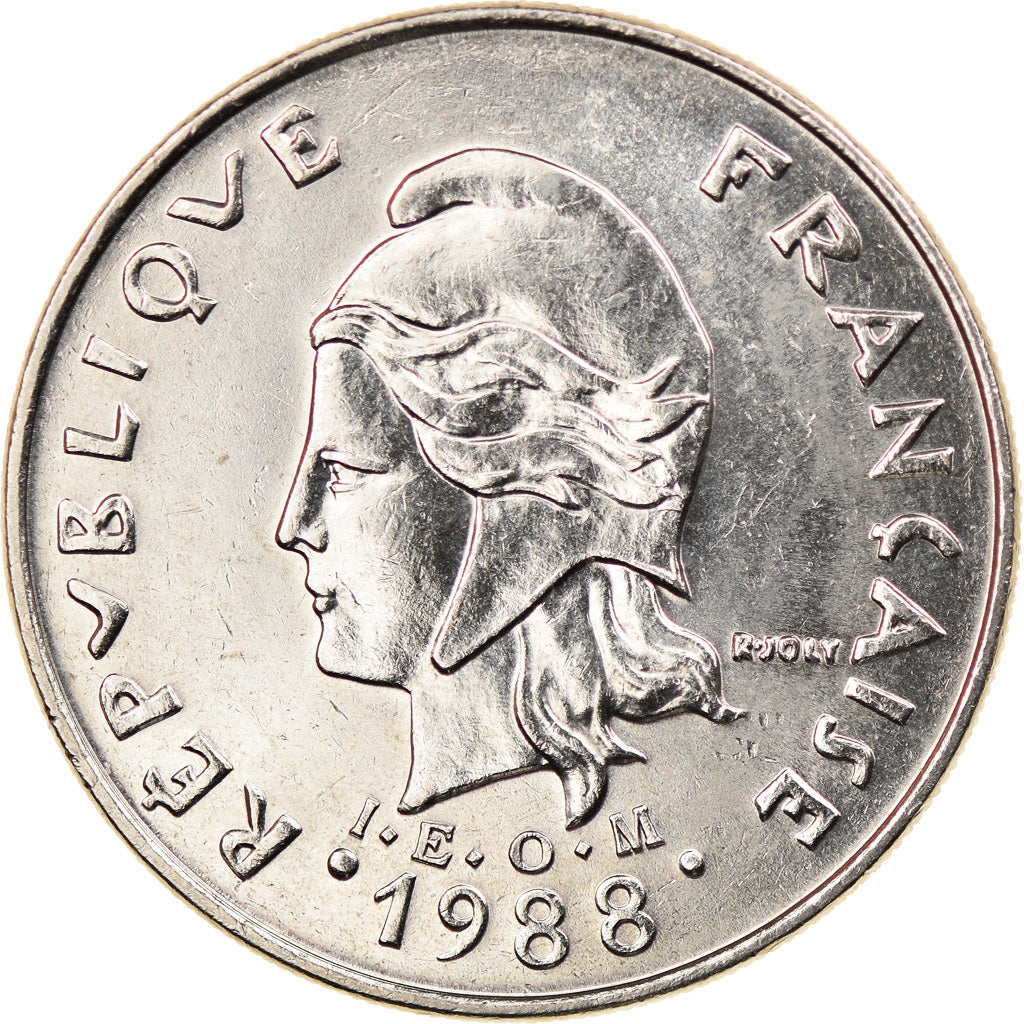 Moneta, Polinesia francese, 20 Francs, 1988, Paris, SPL, Nichel, KM:9