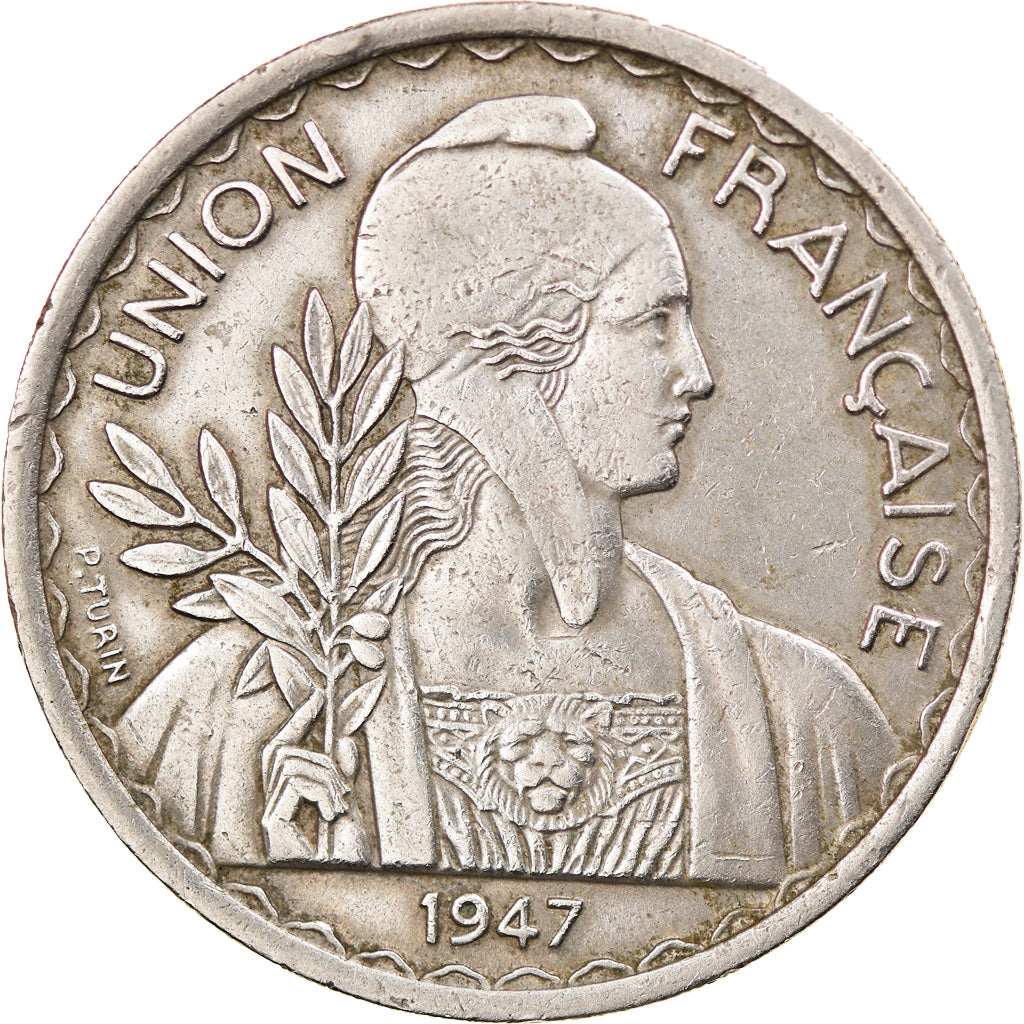 Moneda, INDOCHINA FRANCESA, Piastre, 1947, Paris, MBC+, Cobre - níquel
