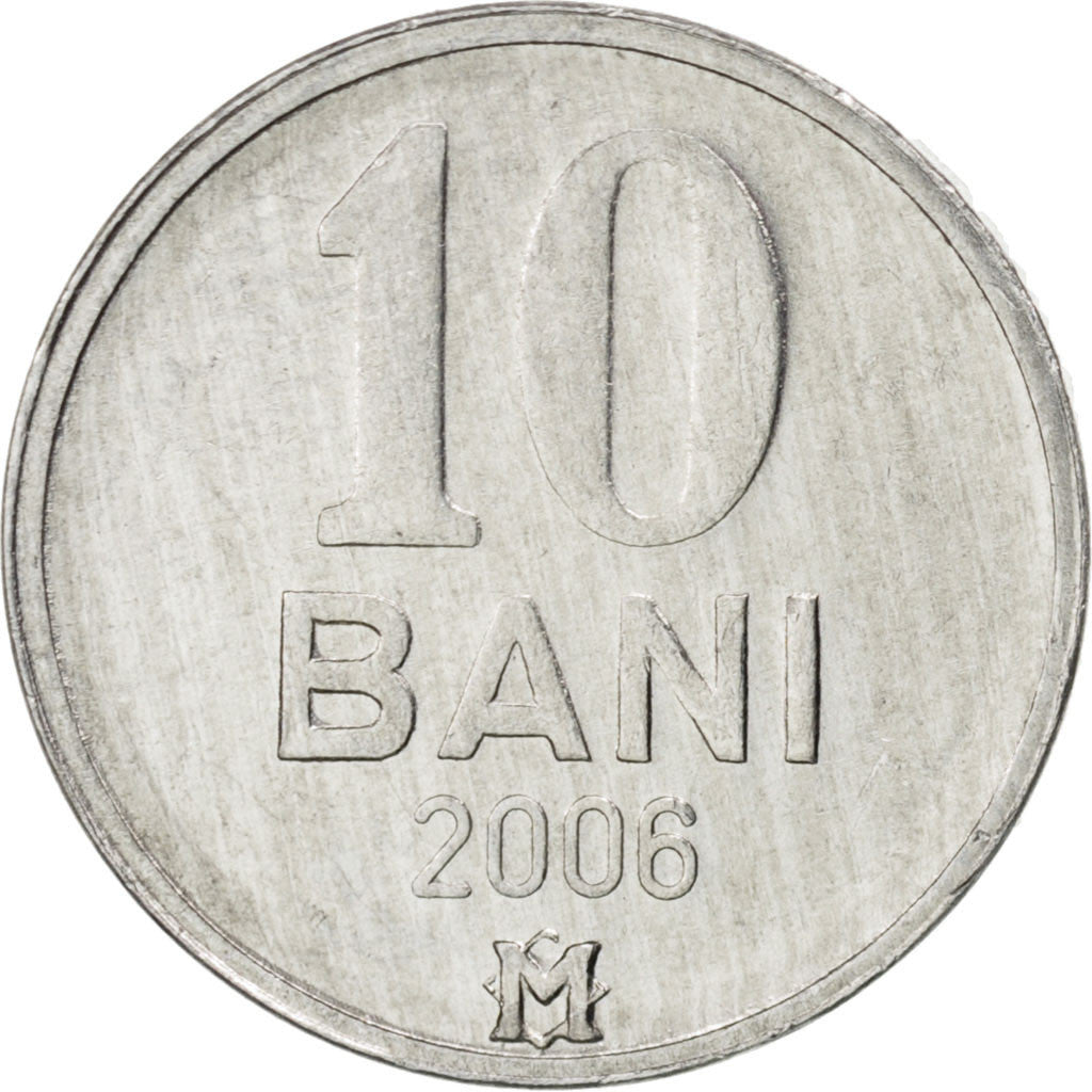 Coin, Moldova, 10 Bani, 2006, MS(63), Aluminum, KM:7