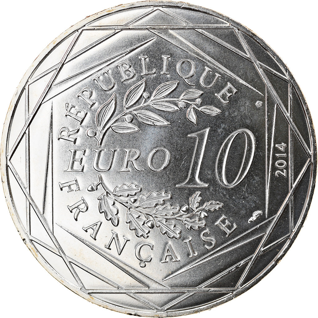 France, 10 Euro, Egalité Eté Sempé, 2014, MS(65-70), Silver, Gadoury:EU718