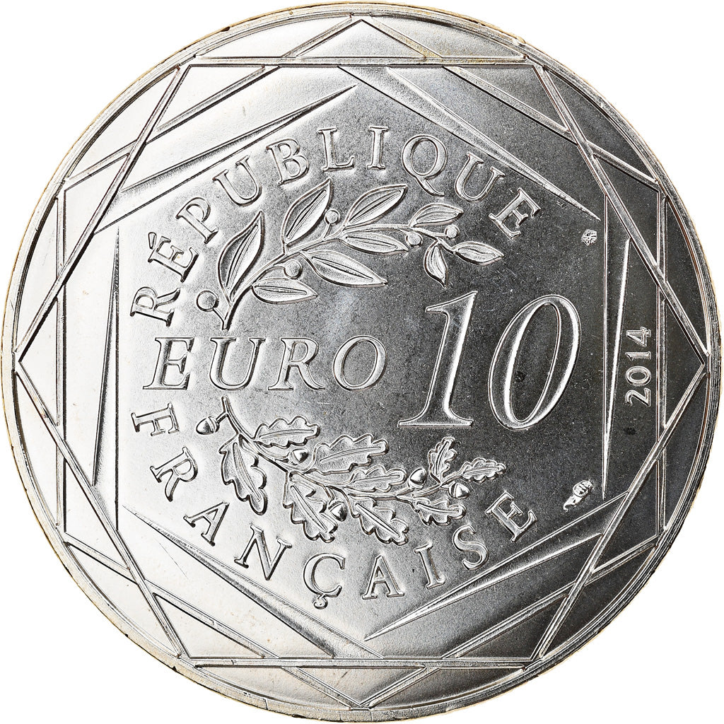 France, 10 Euro, Liberté Automne Sempé, 2014, MS(65-70), Silver, Gadoury:EU717