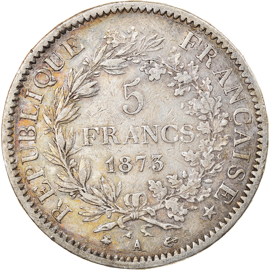 Münze, Frankreich, Hercule, 5 Francs, 1873, Paris, SS, Silber, KM:820.1