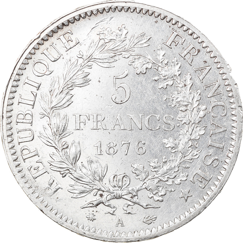 Monnaie, France, Hercule, 5 Francs, 1876, Paris, TTB+, Argent, Gadoury:745a