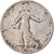 Moneda, Francia, Semeuse, 2 Francs, 1902, Paris, BC+, Plata, KM:845.1
