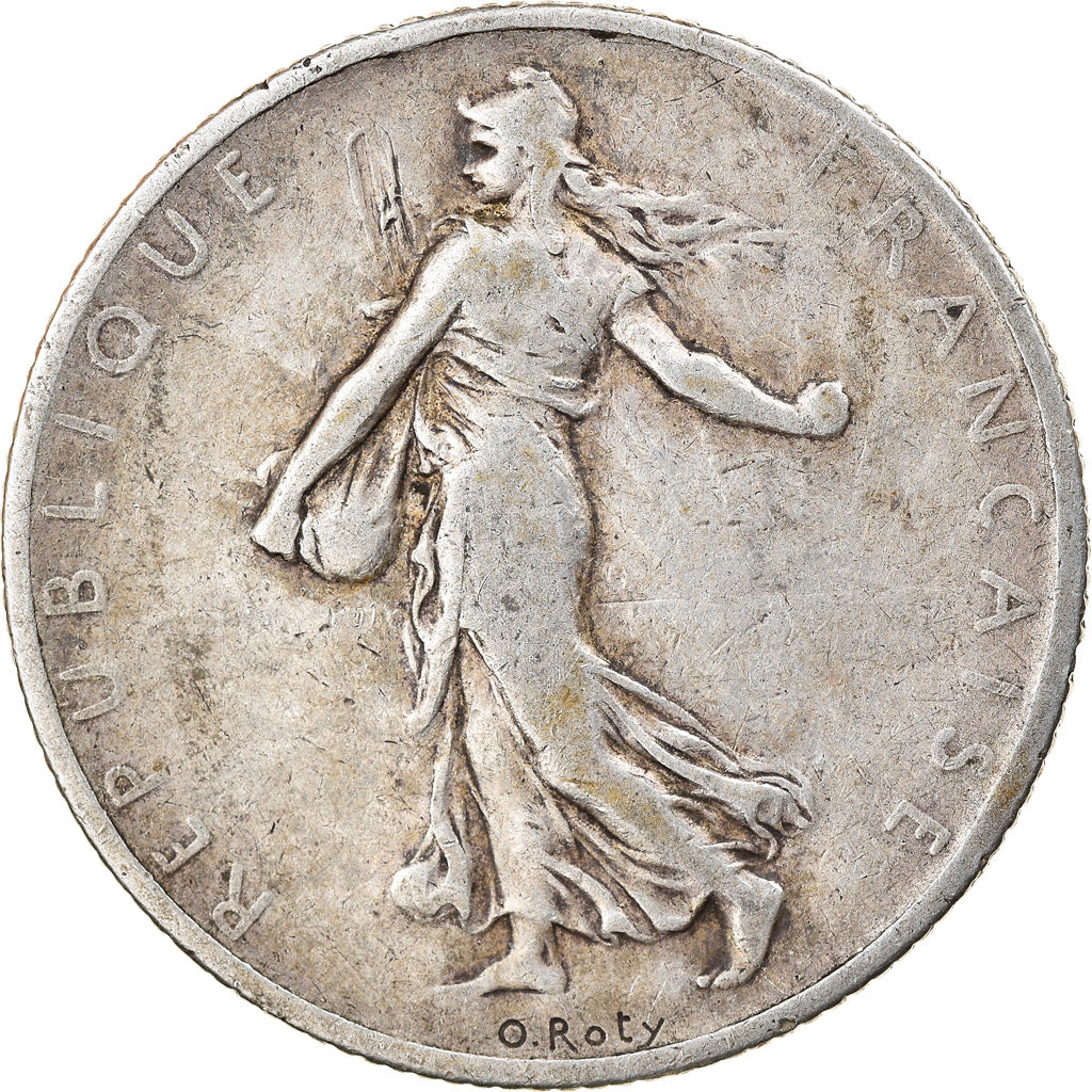 Moneta, Francia, Semeuse, 2 Francs, 1905, Paris, MB, Argento, KM:845.1