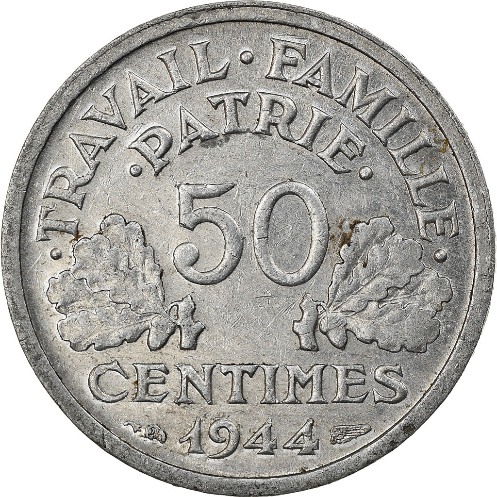 Münze, Frankreich, Bazor, 50 Centimes, 1944, Beaumont - Le Roger, SS+