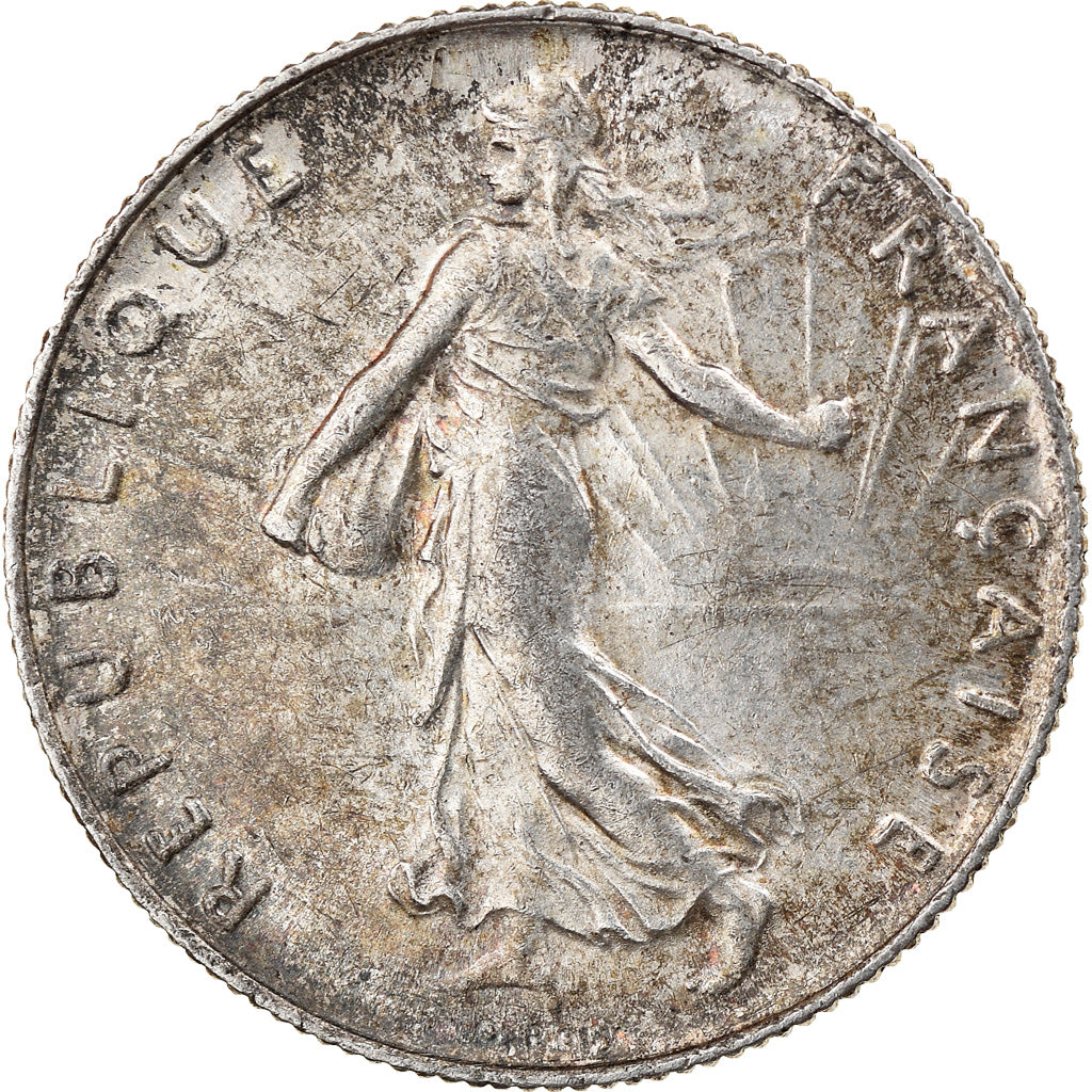 Moneta, Francia, Semeuse, 50 Centimes, 1920, Paris, BB+, Argento, KM:854
