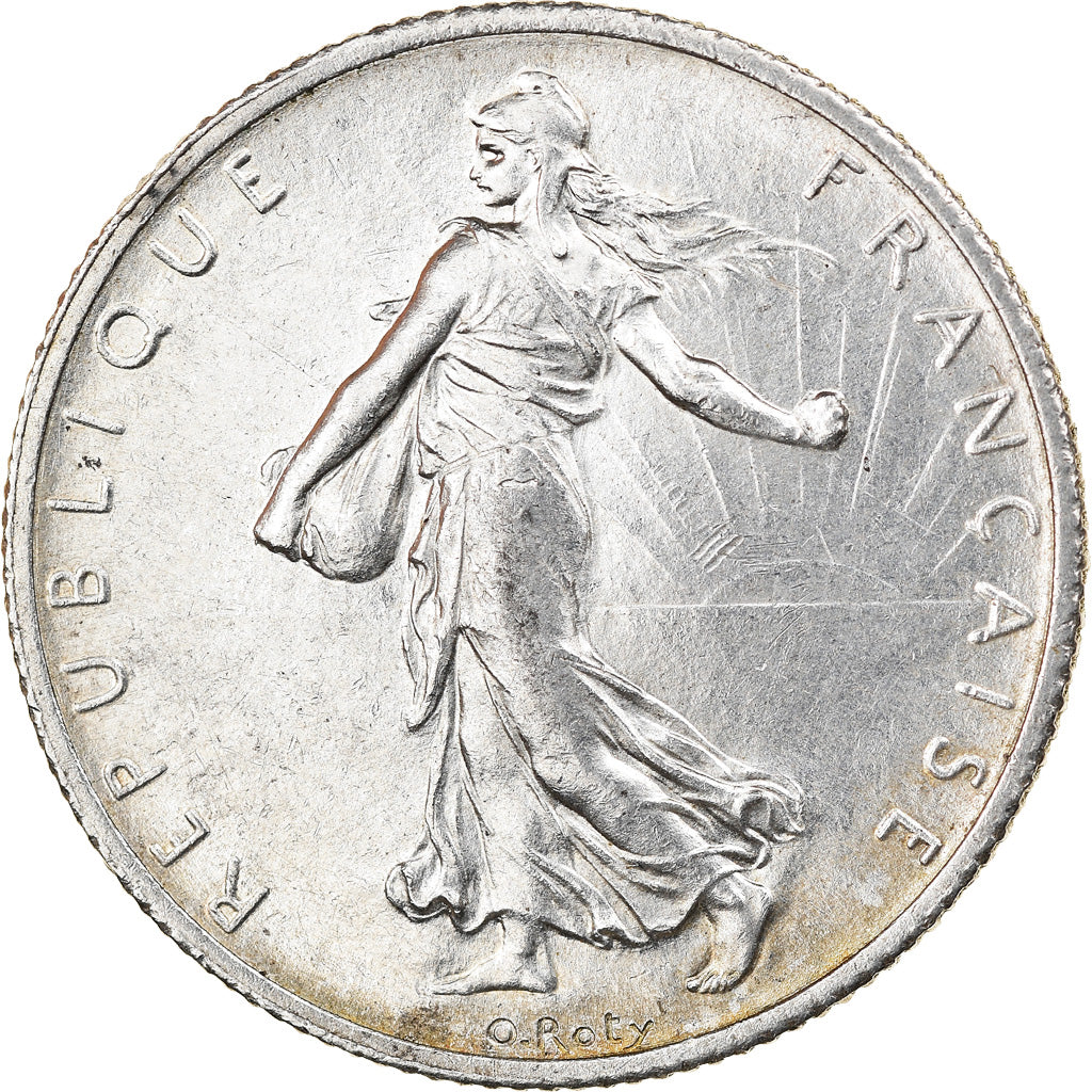 Coin, France, Semeuse, 2 Francs, 1916, Paris, AU(55-58), Silver, KM:845.1