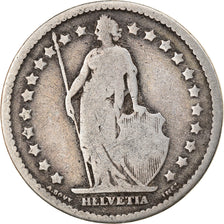 Coin, Switzerland, Franc, 1877, Bern, VF(20-25), Silver, KM:24