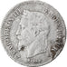 Moneda, Francia, Napoleon III, 20 Centimes, 1866, Strasbourg, BC+, Plata