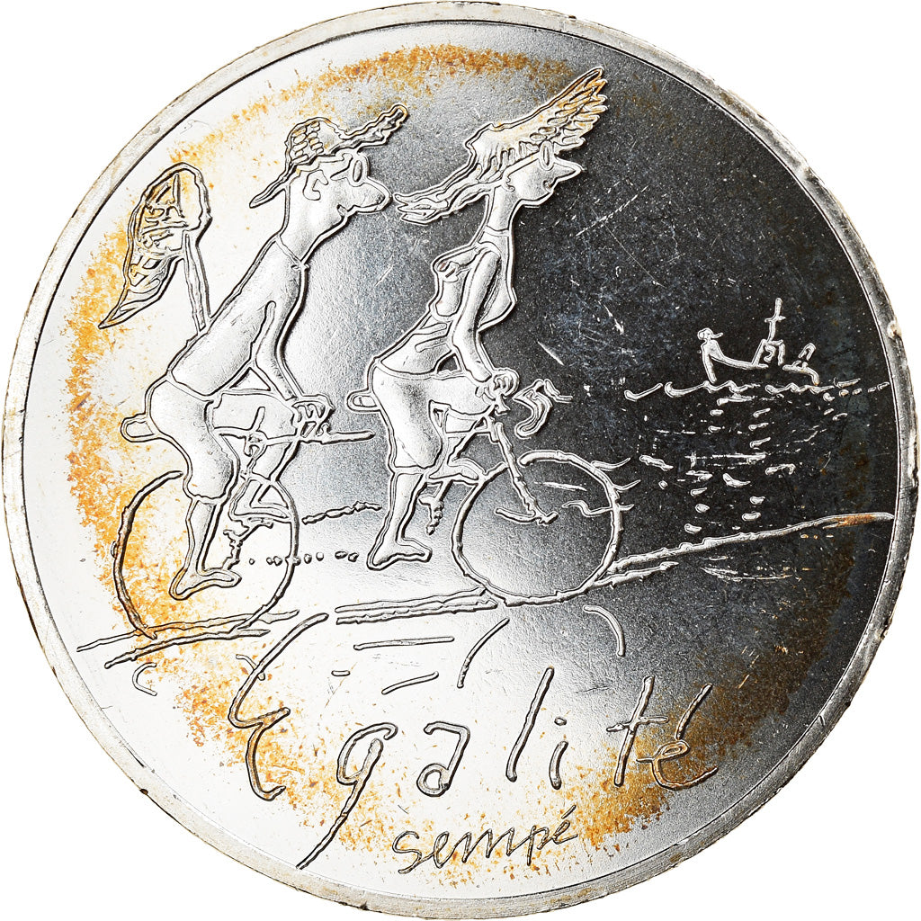 Frankreich, Sempé - Egalité, 10 Euro, 2014, VZ+, Silber, Gadoury:EU718