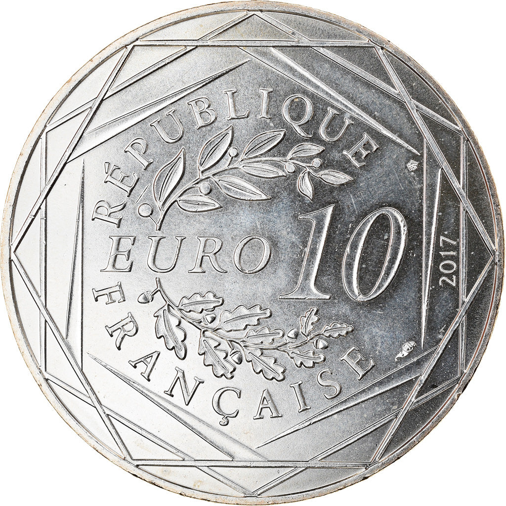 France, 10 Euro, Jean Paul Gaultier, 2017, MS(63), Silver, Gadoury:EU892