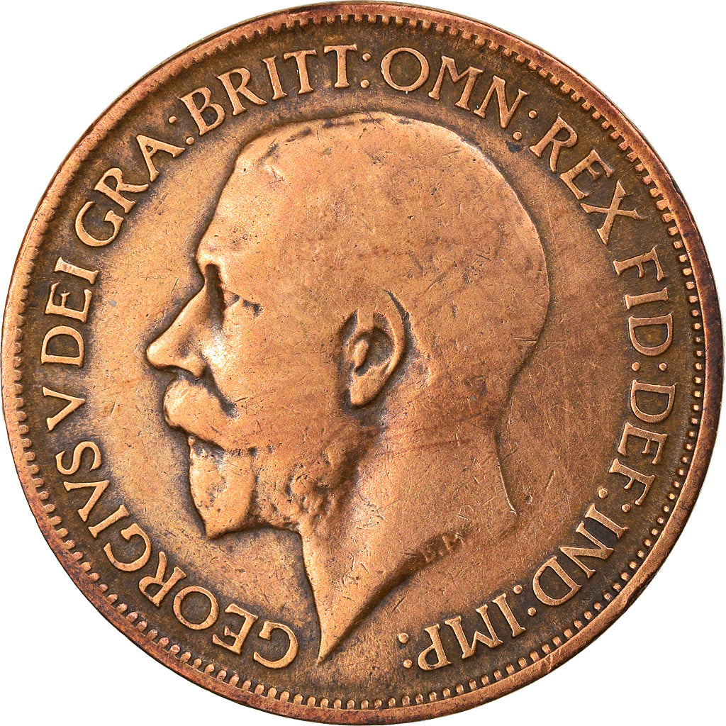 Moeda, Grã-Bretanha, George V, 1/2 Penny, 1916, VF(30-35), Bronze, KM:809