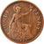 Moneda, Gran Bretaña, George V, 1/2 Penny, 1927, BC+, Bronce, KM:824