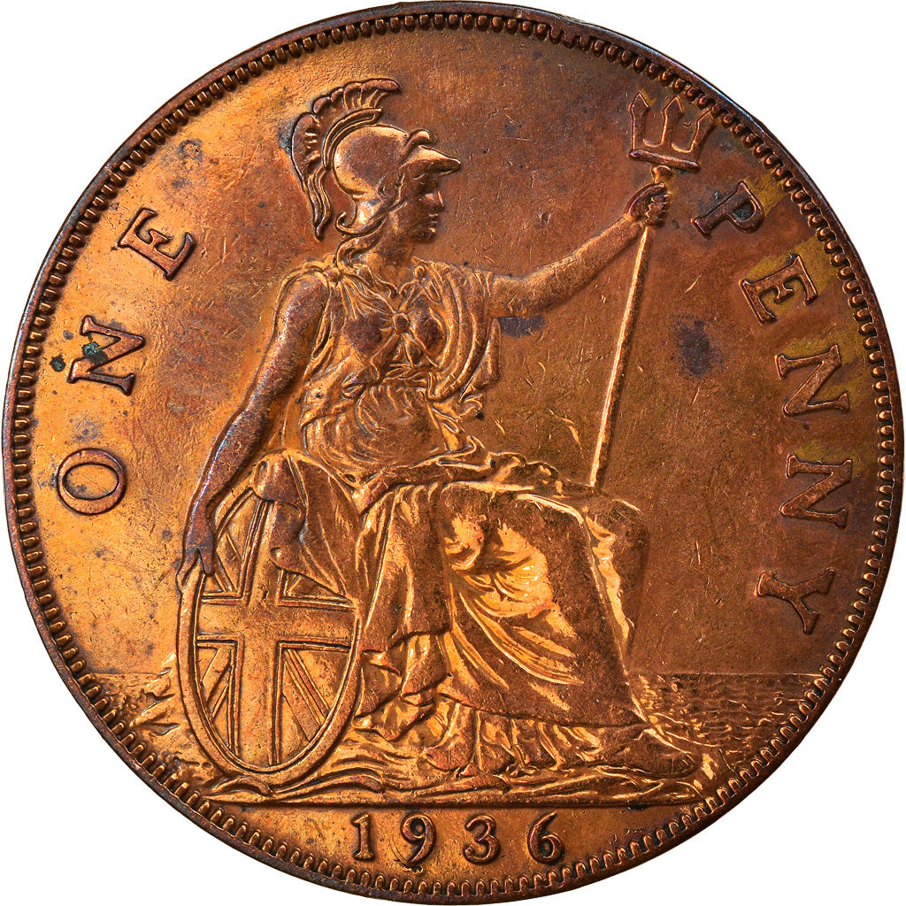 Moeda, Grã-Bretanha, George V, Penny, 1936, EF(40-45), Bronze, KM:838