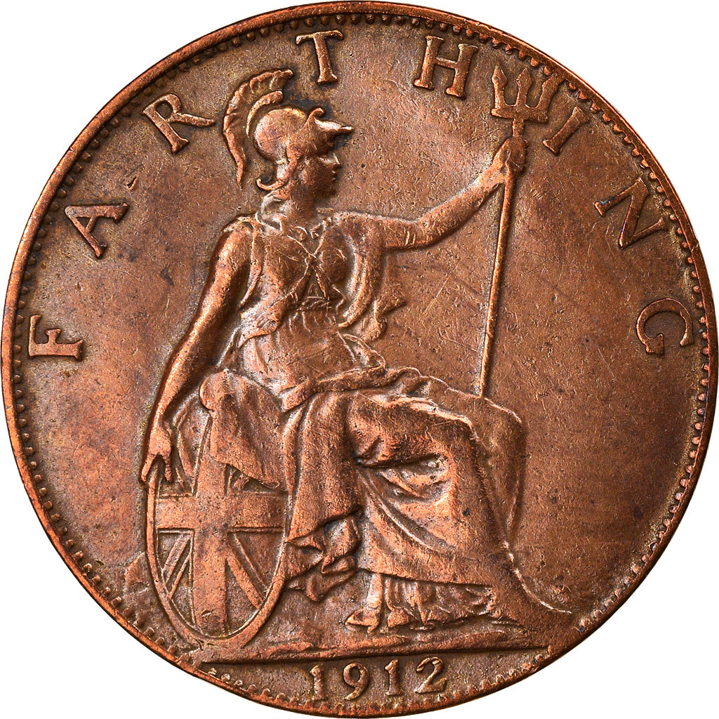 Moeda, Grã-Bretanha, George V, Farthing, 1912, EF(40-45), Bronze, KM:808.1