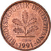Munten, Federale Duitse Republiek, Pfennig, 1991, Berlin, ZF, Copper Plated