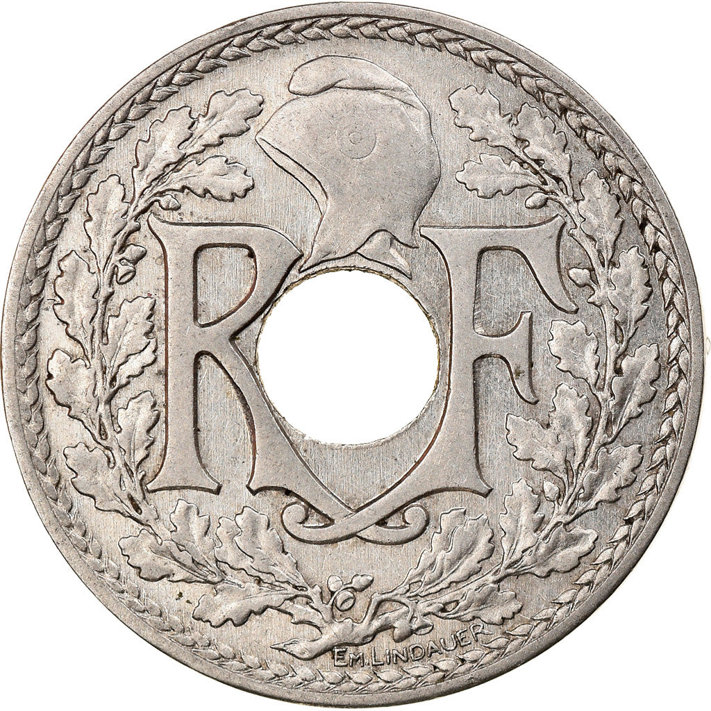 Munten, Frankrijk, Lindauer, 25 Centimes, 1914, ZF+, Nickel, KM:867, Gadoury:379