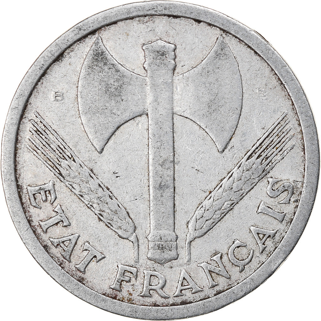 Moneta, Francia, Bazor, 2 Francs, 1944, Beaumont - Le Roger, MB+, Alluminio