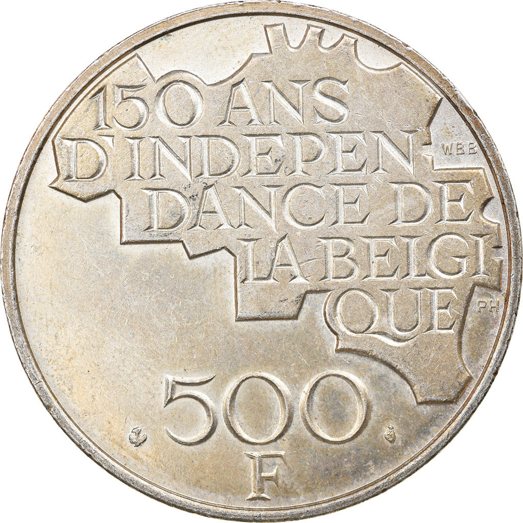 Münze, Belgien, Baudouin I, 500 Francs, 500 Frank, 1980, Brussels, SS+, Silver