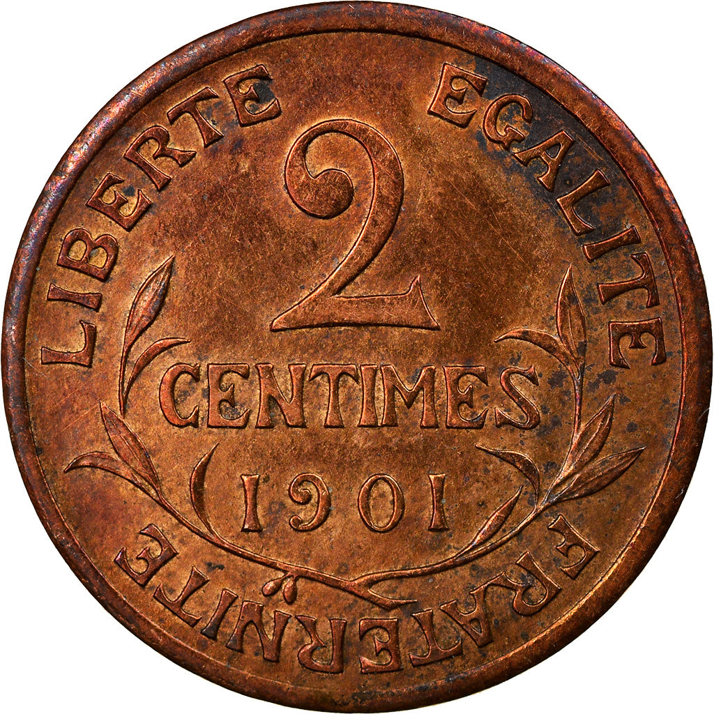Monnaie, France, Dupuis, 2 Centimes, 1901, Paris, TTB, Bronze, Gadoury:107
