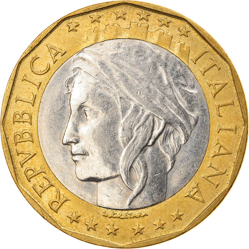 Moneta, Włochy, 1000 Lire, 1998, Rome, AU(50-53), Bimetaliczny, KM:194