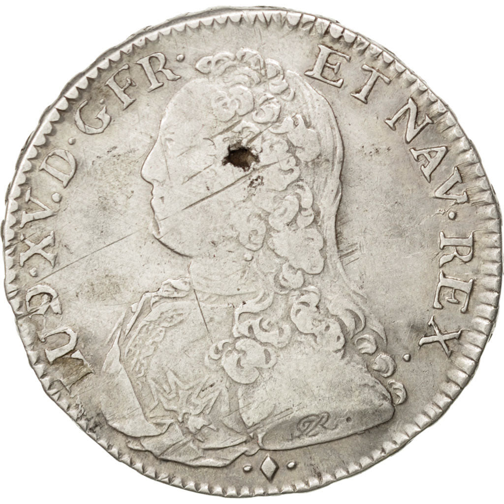 Moneta, Francia, Louis XV, 1/2 Écu aux branches d'olivier, 1/2 ECU, 44 Sols