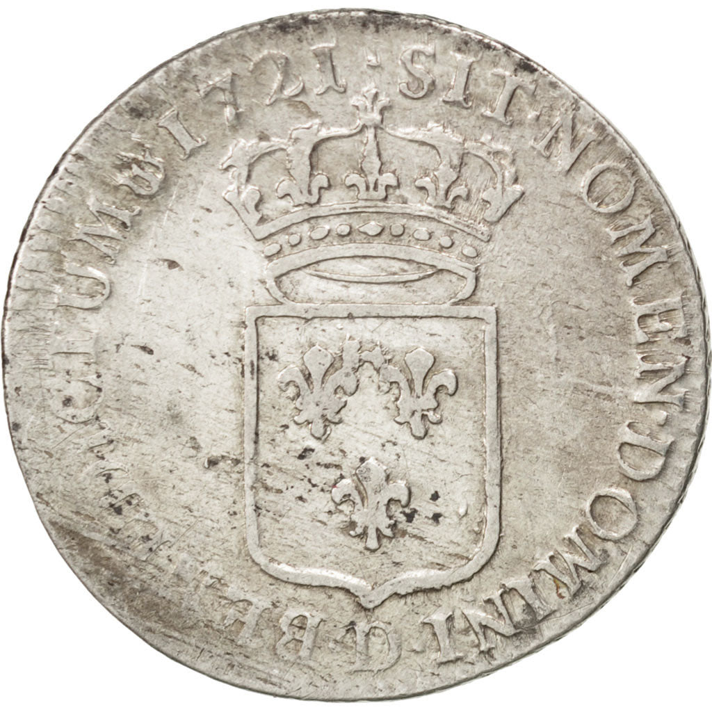Coin, France, Louis XV, 1/3 Écu de France, 1/3 Ecu, 1721, Lyon, F(12-15)