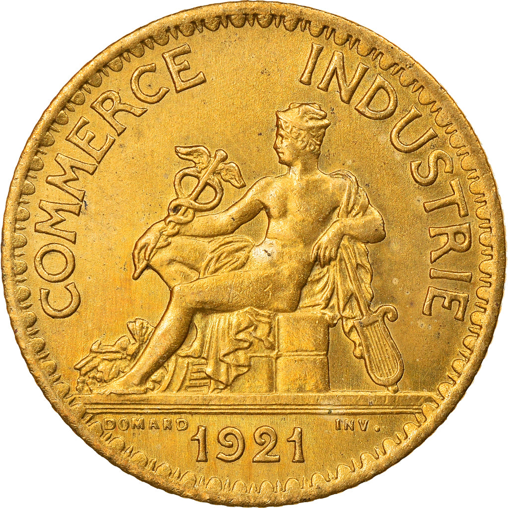 Coin, France, Chambre de commerce, Franc, 1921, Paris, AU(55-58)