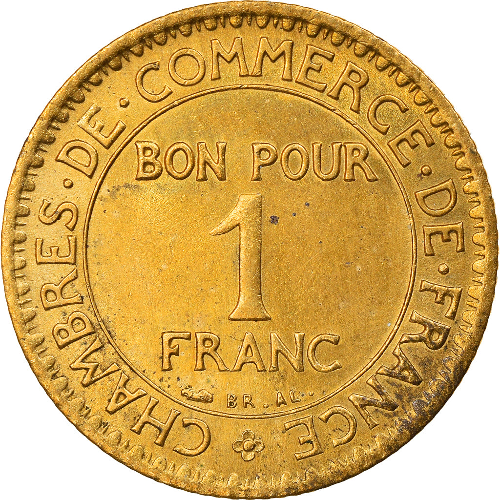 Coin, France, Chambre de commerce, Franc, 1921, Paris, AU(55-58)