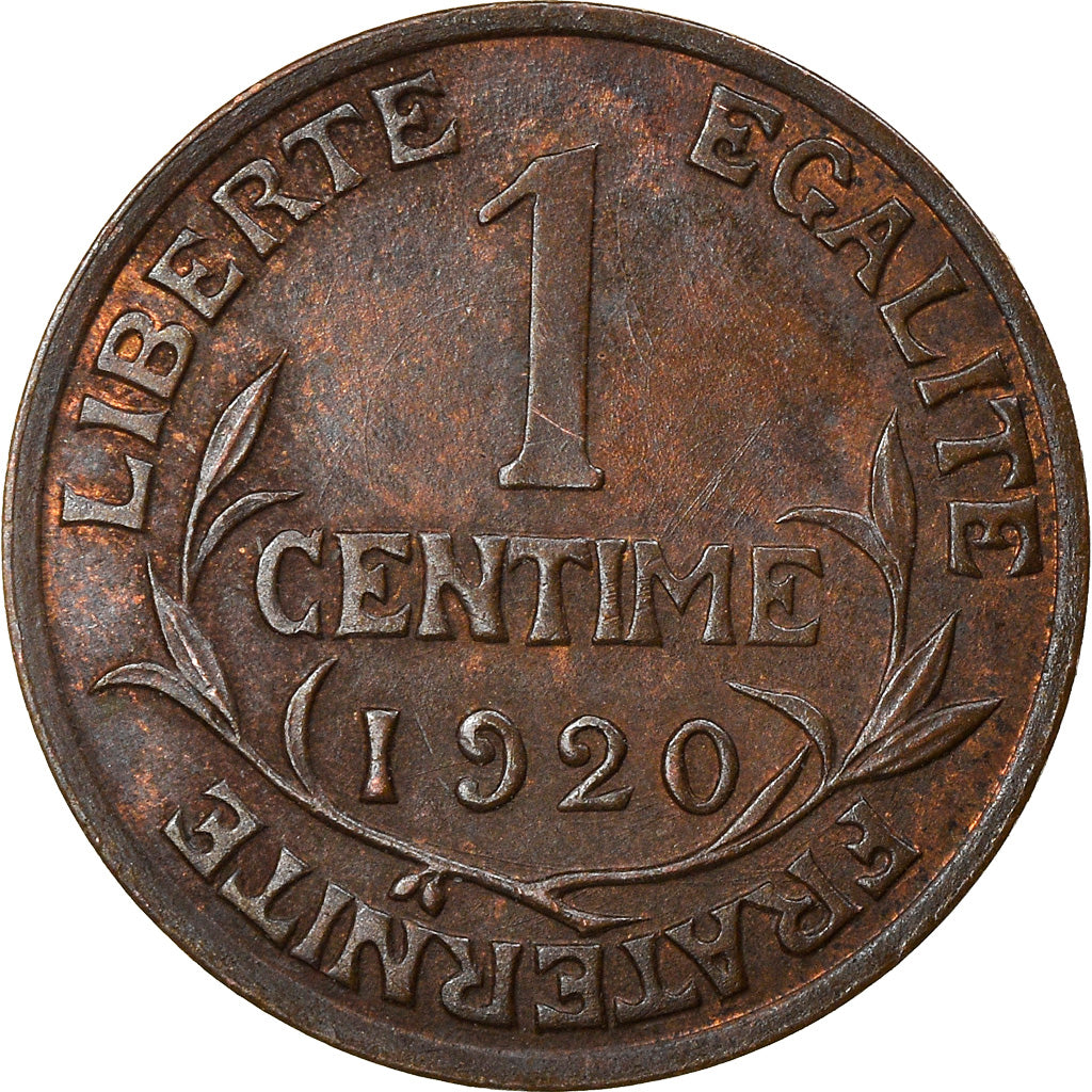 Moneta, Francia, Dupuis, Centime, 1920, Paris, BB, Bronzo, KM:840, Gadoury:90